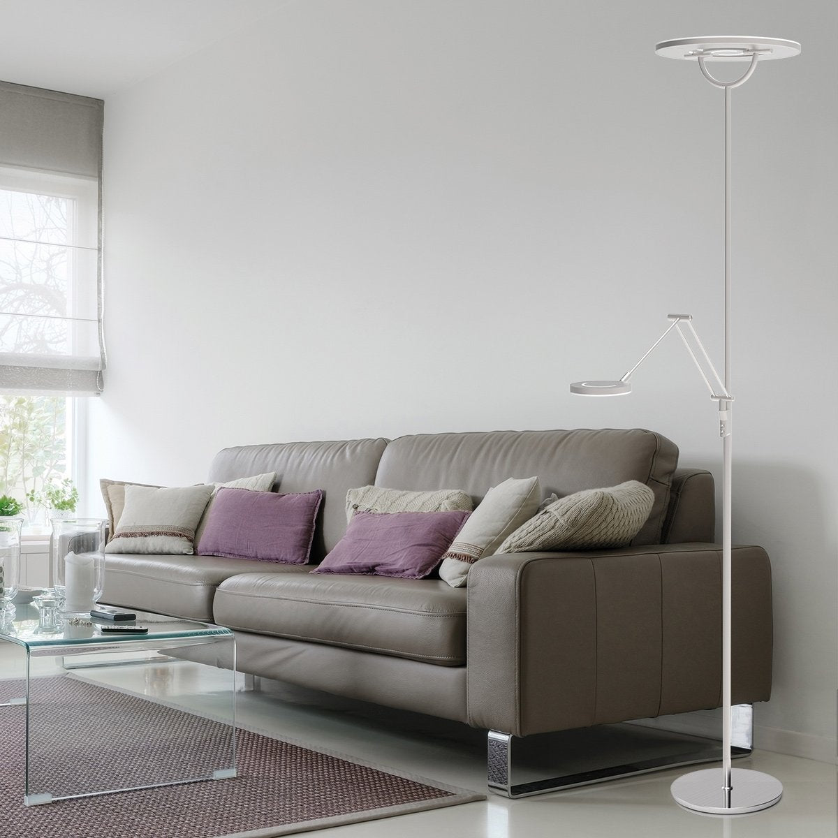 Lampadaire Soleil argenté