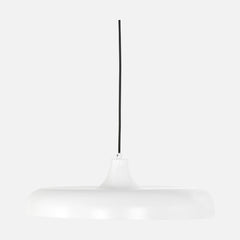 Suspension design blanche, abat-jour plat Ø50 cm E27 | Krisip
