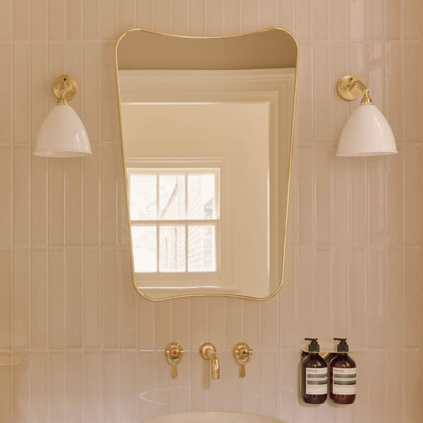 Applique murale Bestlite BL7 en laiton, blanc brillant, Ø 16 cm