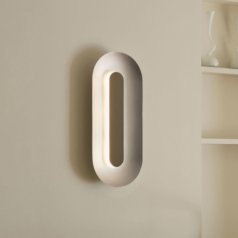 Applique murale LED Sasi en métal, argenté, hauteur 65 cm