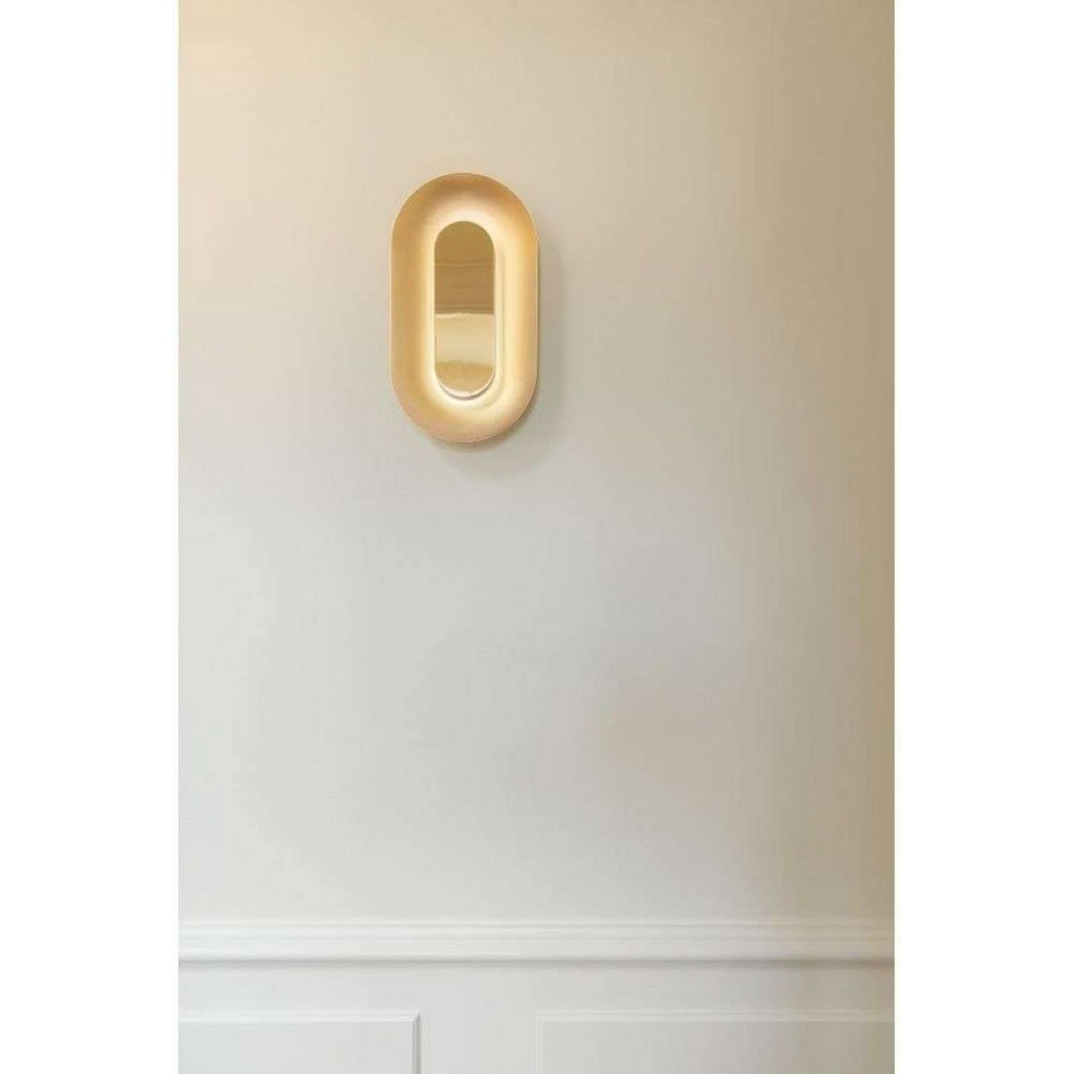 Applique murale LED Sasi en métal, laiton, hauteur 29 cm