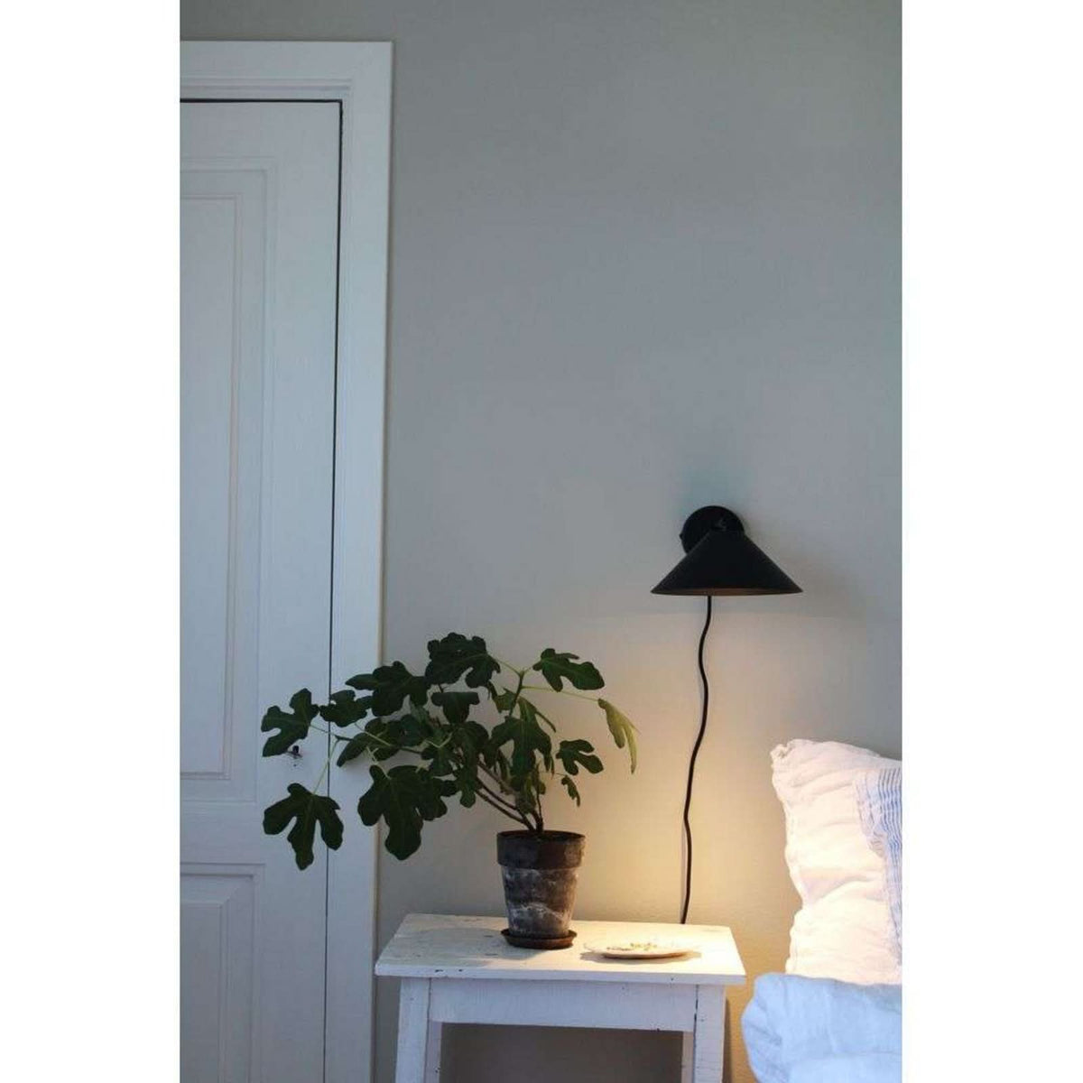 Applique murale Cannes en métal, noir, Ø 20 cm