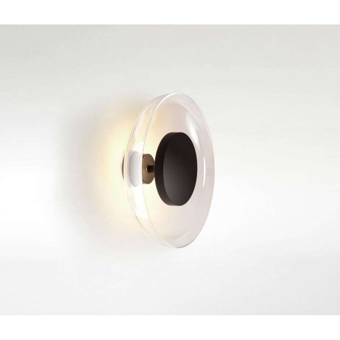 Applique murale LED Aura Plus en aluminium, transparent, Ø 25,3 cm