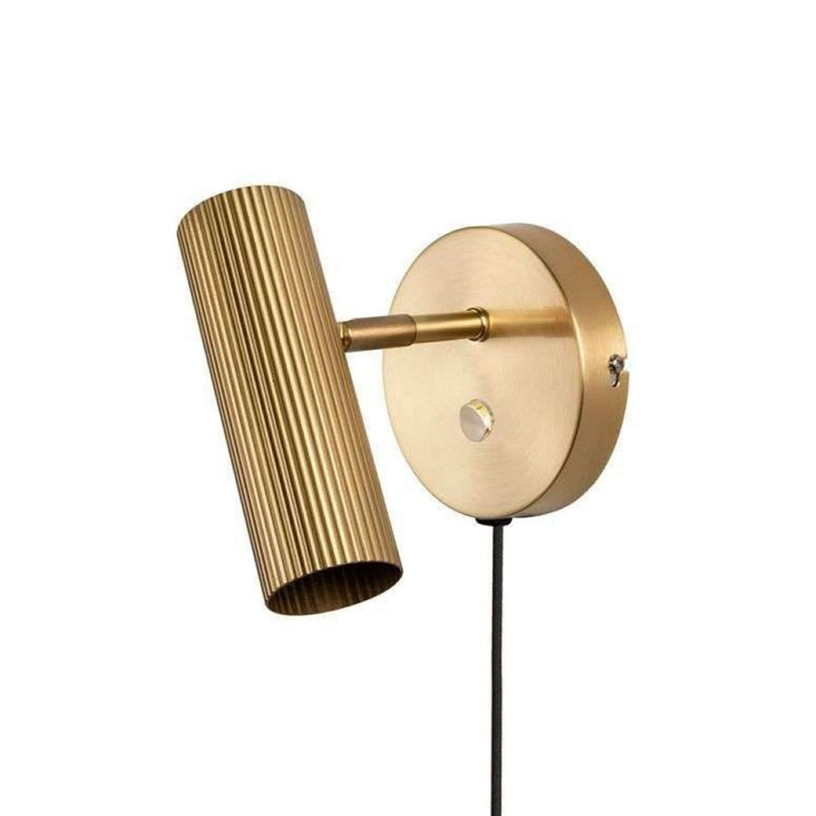 Applique murale Hubble en métal, laiton brossé, hauteur 15 cm