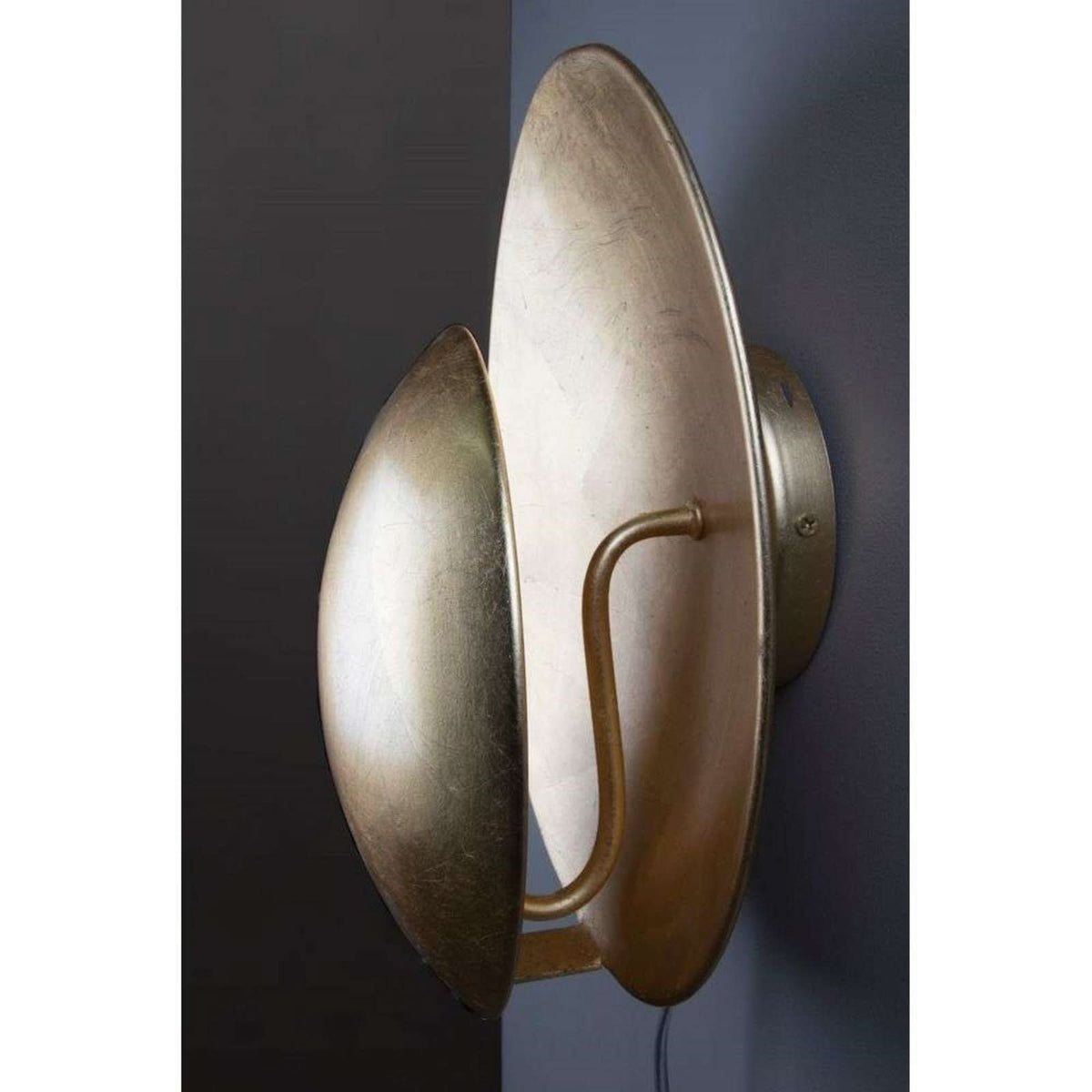Applique murale Orbit en métal, laiton, Ø 30 cm