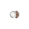 Applique murale Liila 1 en verre, bronze et transparent, Ø 14 cm, IP44