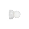 Applique murale Torrano en verre, blanc marbré et blanc, Ø 13 cm, IP44