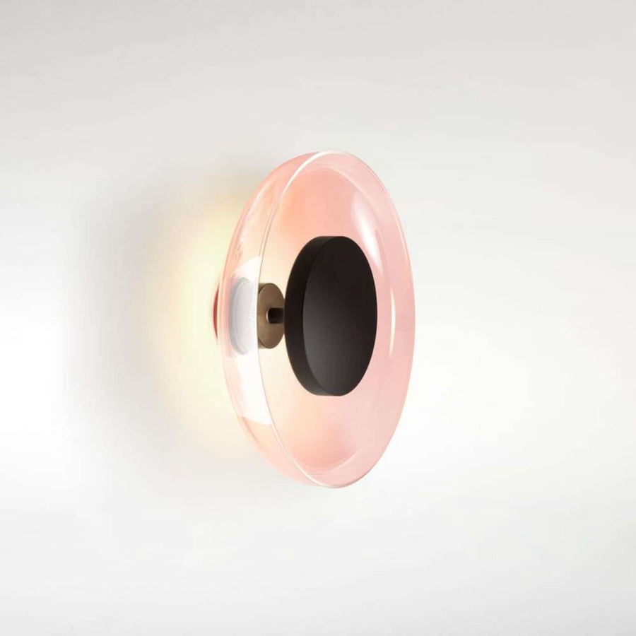 Applique murale LED Aura Plus en verre, cuivré, Ø 25,3 cm