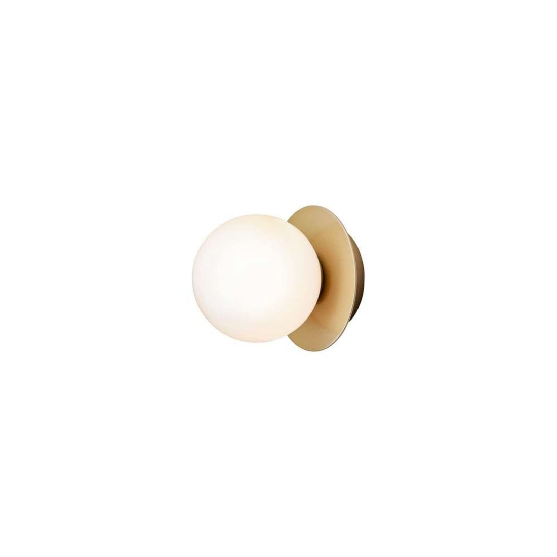 Applique murale Liila 1 en verre, doré et blanc, Ø 14 cm, IP44