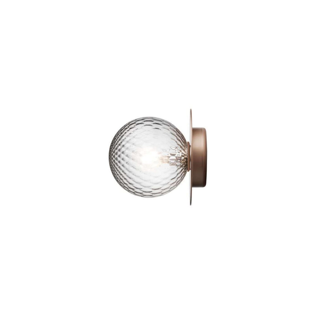 Applique murale Liila 1 Medium en verre, bronze et transparent, Ø 16,5 cm, IP44