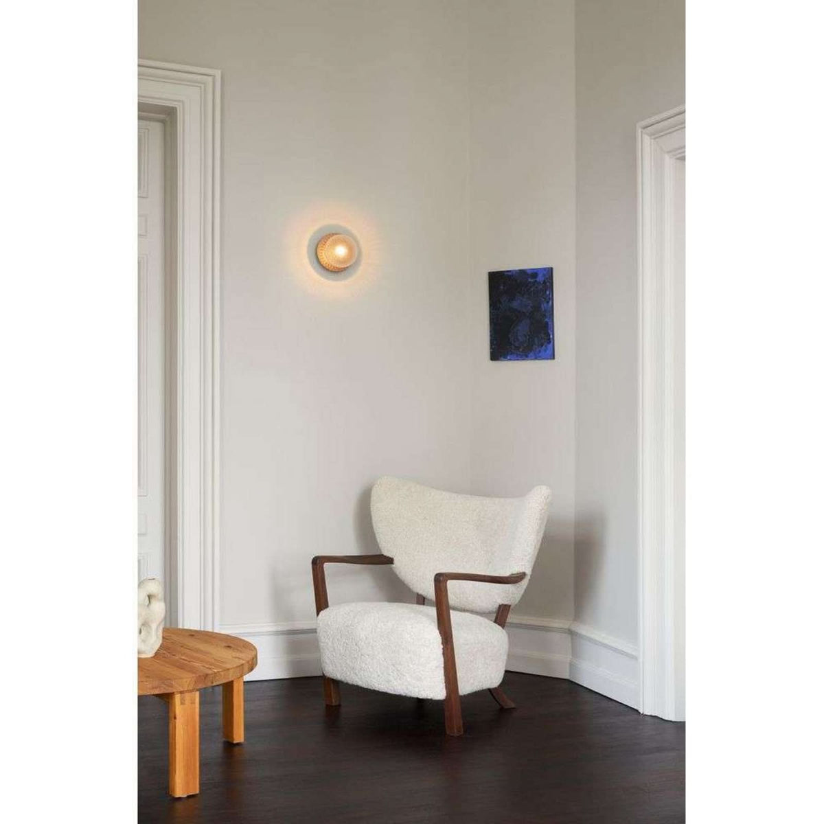 Applique murale Liila 1 Medium en verre, bronze et transparent, Ø 16,5 cm, IP44
