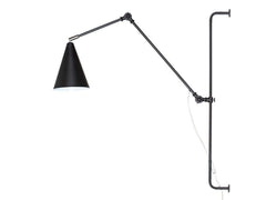Applique murale Yukon Long en métal, noir, Ø 16 cm