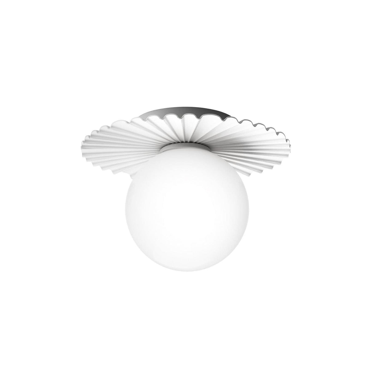 Applique murale Liila Muuse en verre, blanc, Ø 20 cm, IP44
