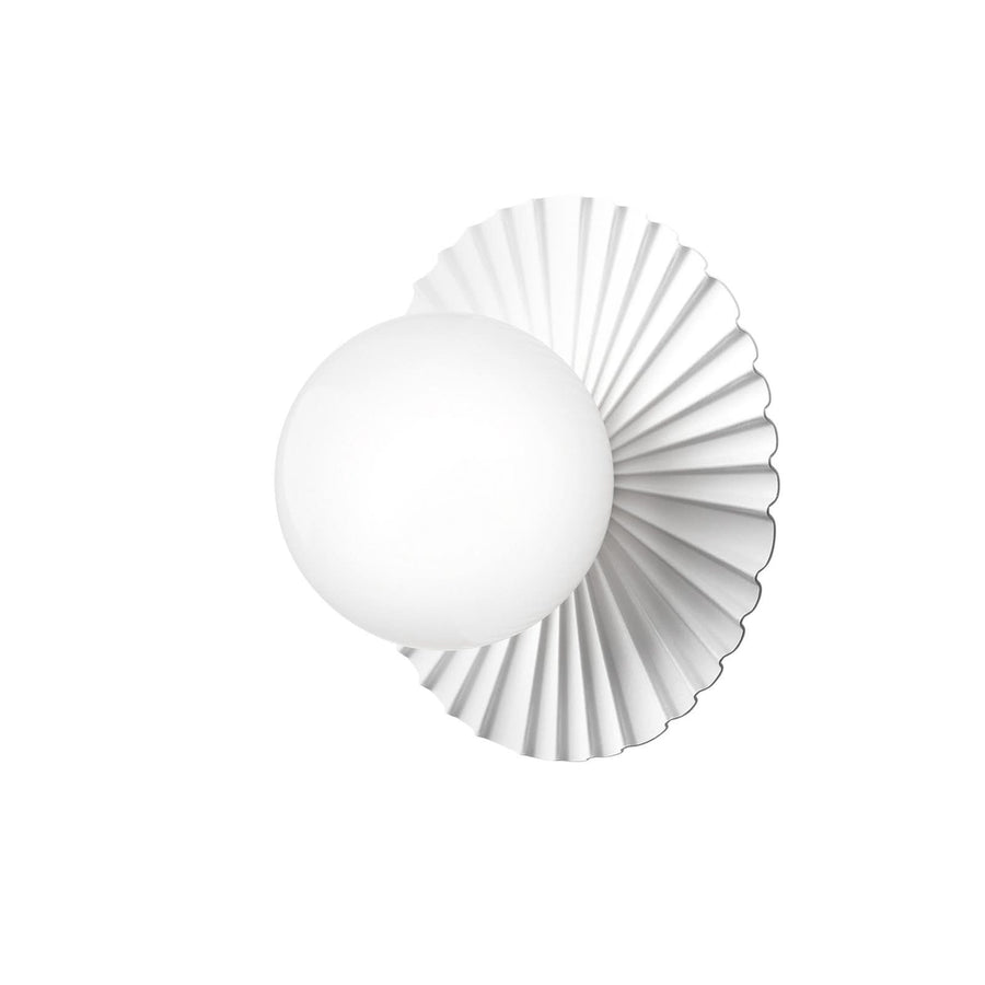 Applique murale Liila Muuse en verre, blanc, Ø 20 cm, IP44