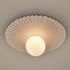 Applique murale Liila Muuse en verre, blanc, Ø 42 cm, IP44