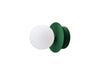 Applique murale ART Deco en verre, vert et blanc, Ø 16 cm, IP44