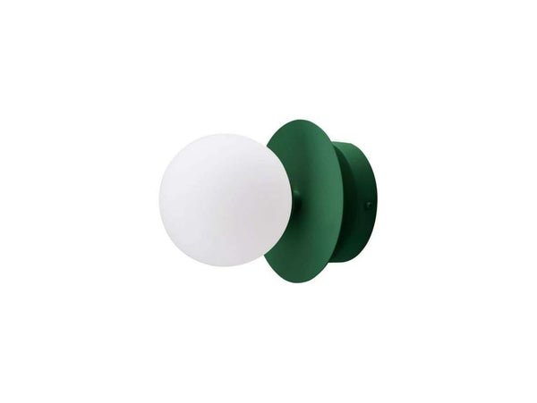Applique murale ART Deco en verre, vert et blanc, Ø 16 cm, IP44