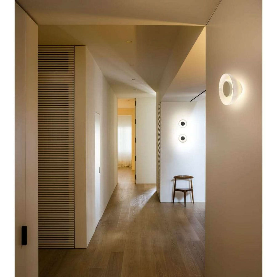 Applique murale LED Aura en aluminium, transparent, Ø 17,9 cm