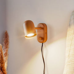 Applique murale Buddy en acier, beige, hauteur 12 cm