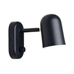 Applique murale Buddy en acier, noir, hauteur 12 cm