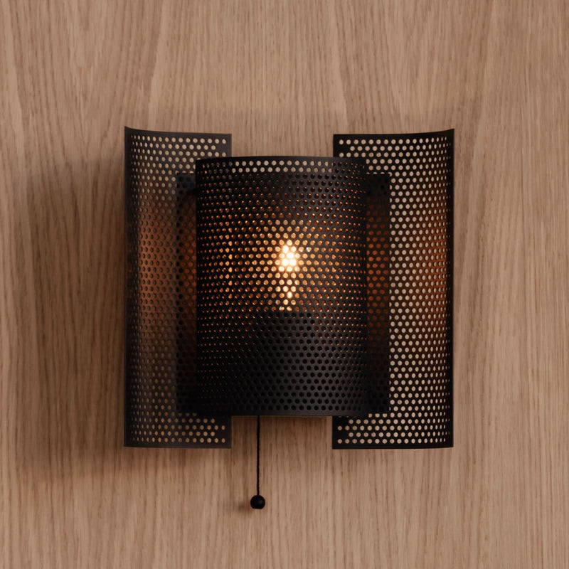 Applique murale Butterfly en acier, noir, hauteur 21 cm