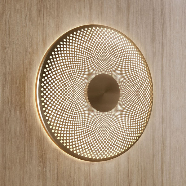 Applique murale LED Glint en laiton, Ø 36 cm