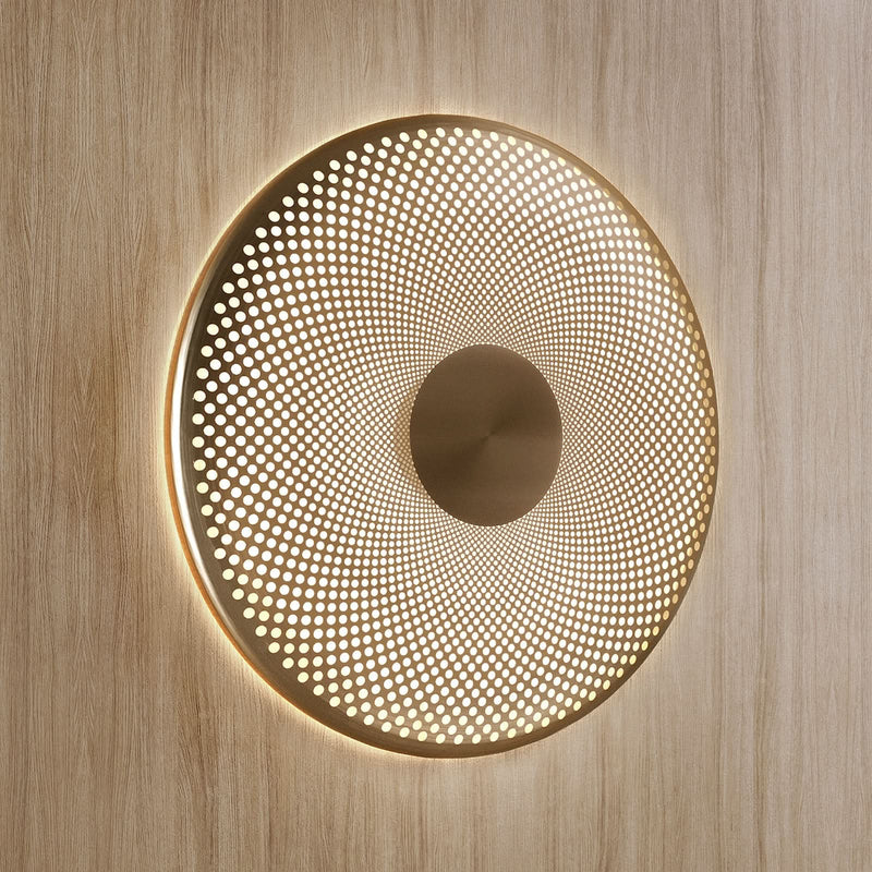 Applique murale LED Glint en laiton, Ø 36 cm