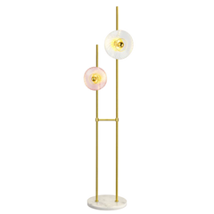 Lampadaire Roxanne vert – Style Art Déco et verre soufflé, lumière d’ambiance élégante
