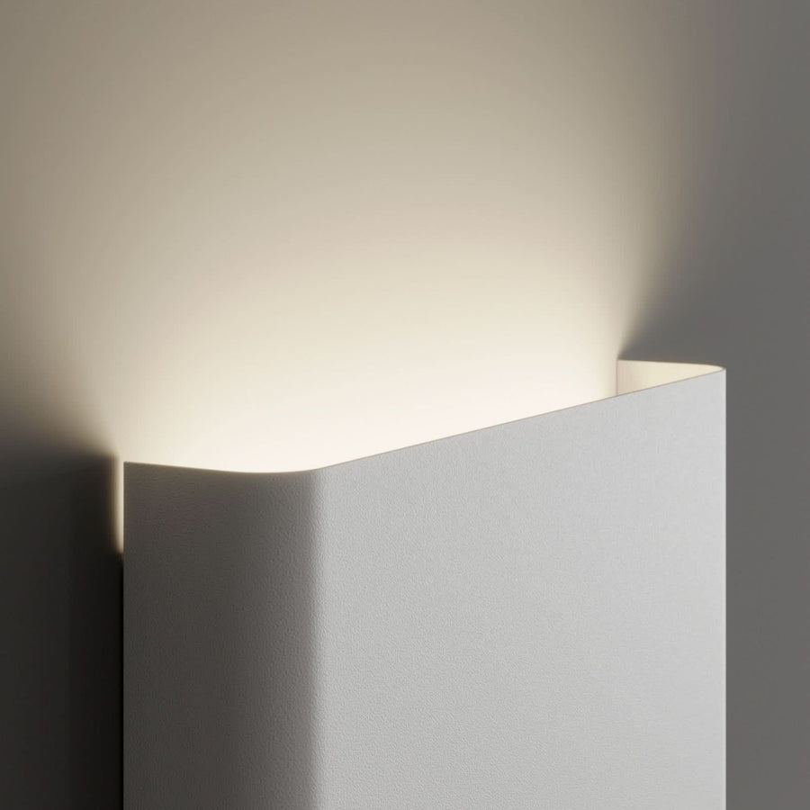 Applique murale Haga en métal, blanc, 2 lumières, hauteur 15 cm