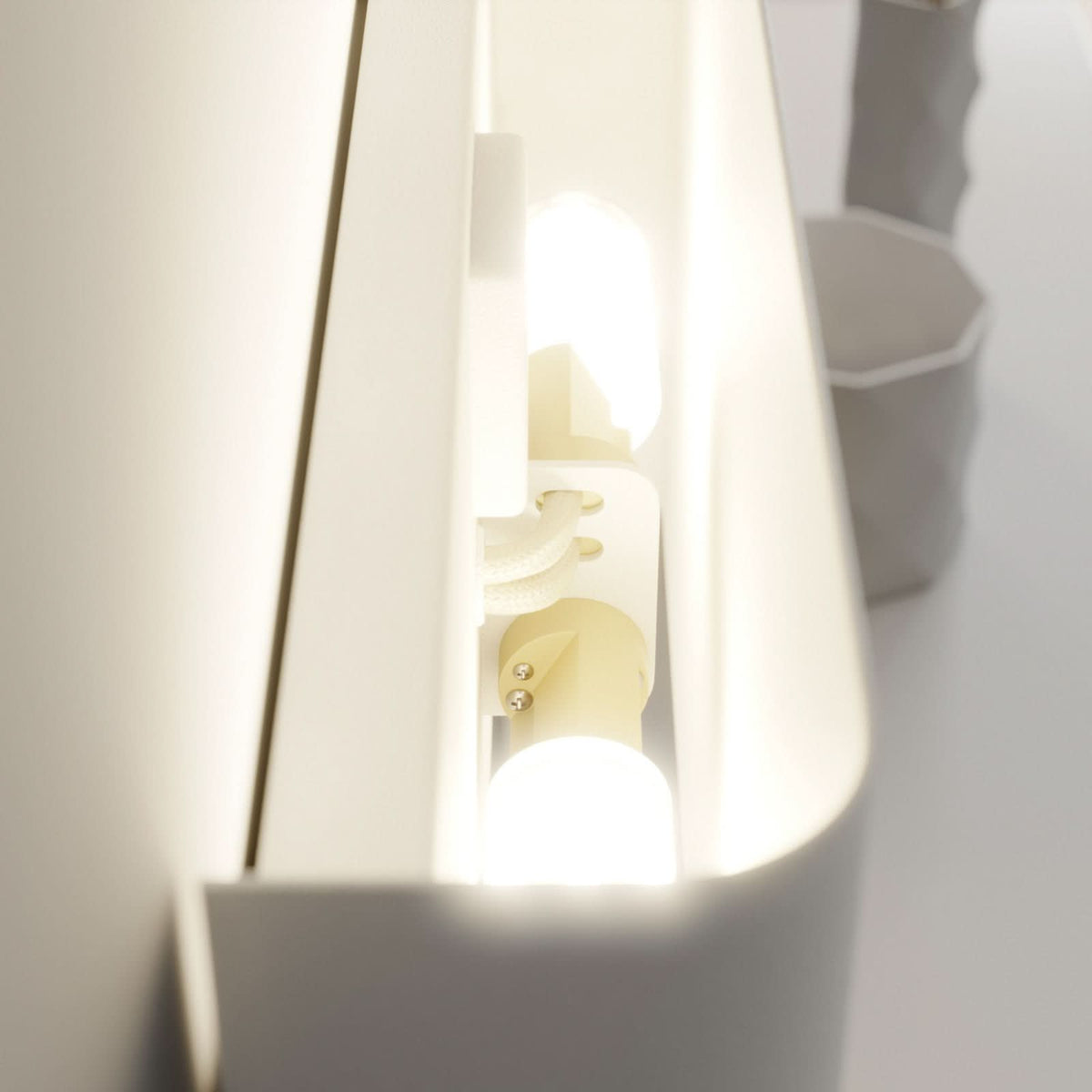 Applique murale Haga en métal, blanc, 2 lumières, hauteur 15 cm