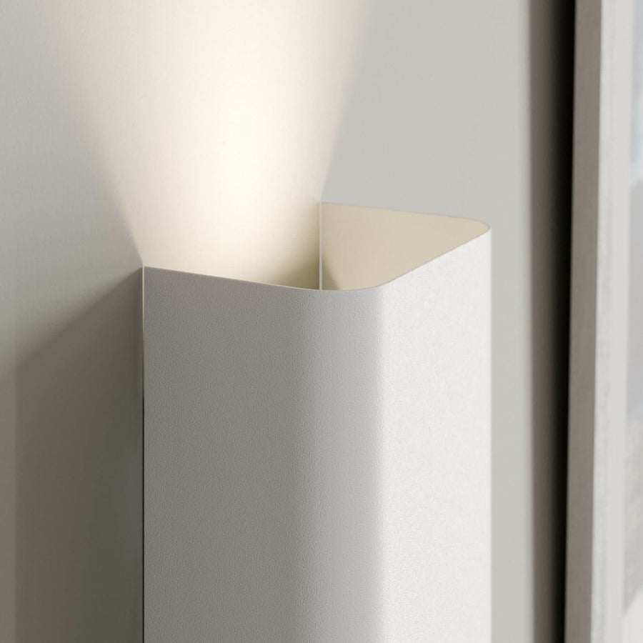 Applique murale Bergen en métal, blanc, 2 lumières, hauteur 23 cm