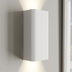 Applique murale Bergen en métal, blanc, 2 lumières, hauteur 23 cm