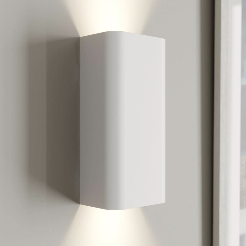 Applique murale Bergen en métal, blanc, 2 lumières, hauteur 23 cm