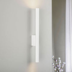 Applique murale Laser en acier, blanc, 2 lumières, Ø 2,5 cm