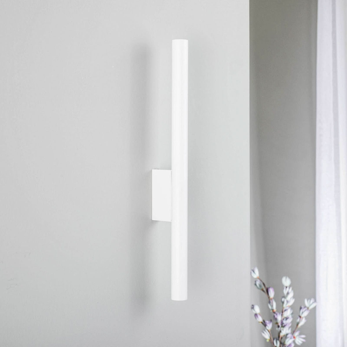 Applique murale Laser en acier, blanc, 2 lumières, Ø 2,5 cm