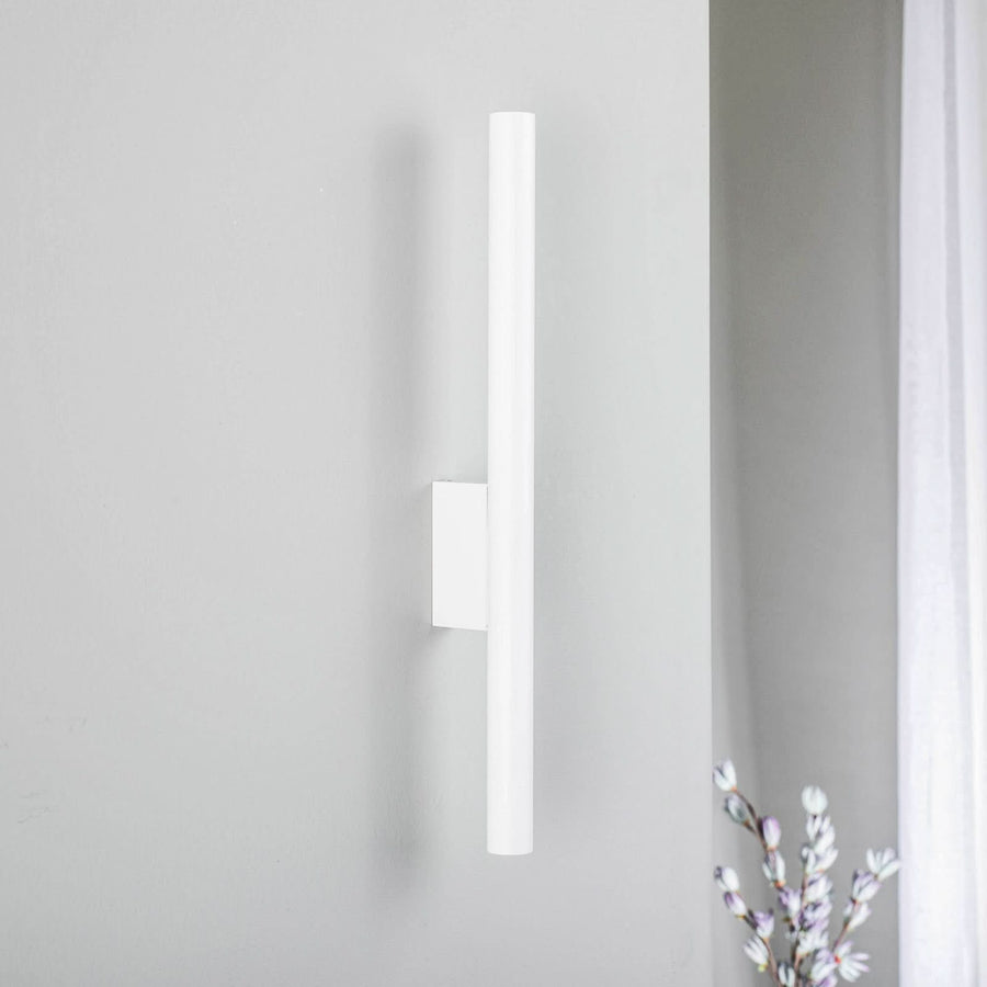 Applique murale Laser en acier, blanc, 2 lumières, Ø 2,5 cm