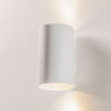 Applique murale Eye en acier, blanc, 2 lumières, Ø 5,5 cm