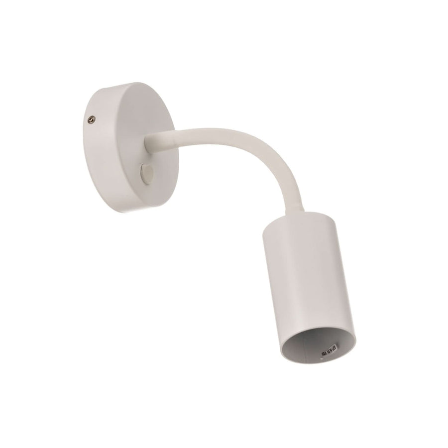 Applique murale Eye Flex S en acier, blanc, Ø 5,5 cm