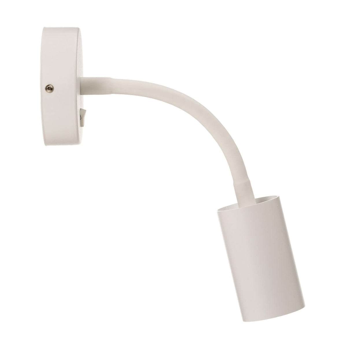 Applique murale Eye Flex S en acier, blanc, Ø 5,5 cm