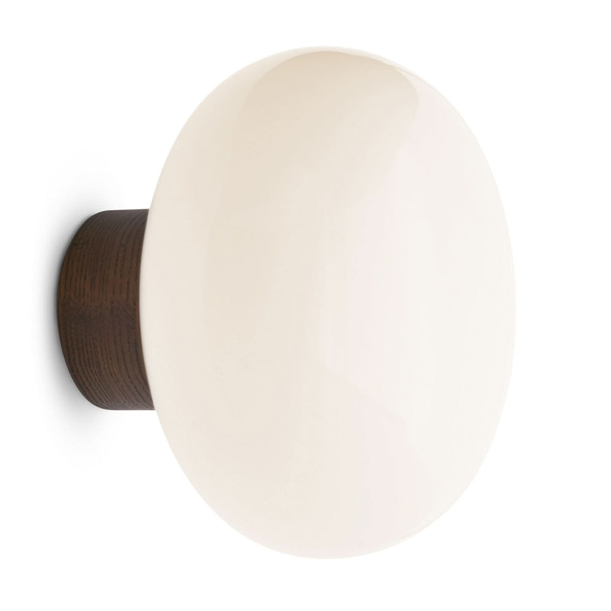 Applique murale Karl-Johan en verre, marron et blanc, Ø 23 cm