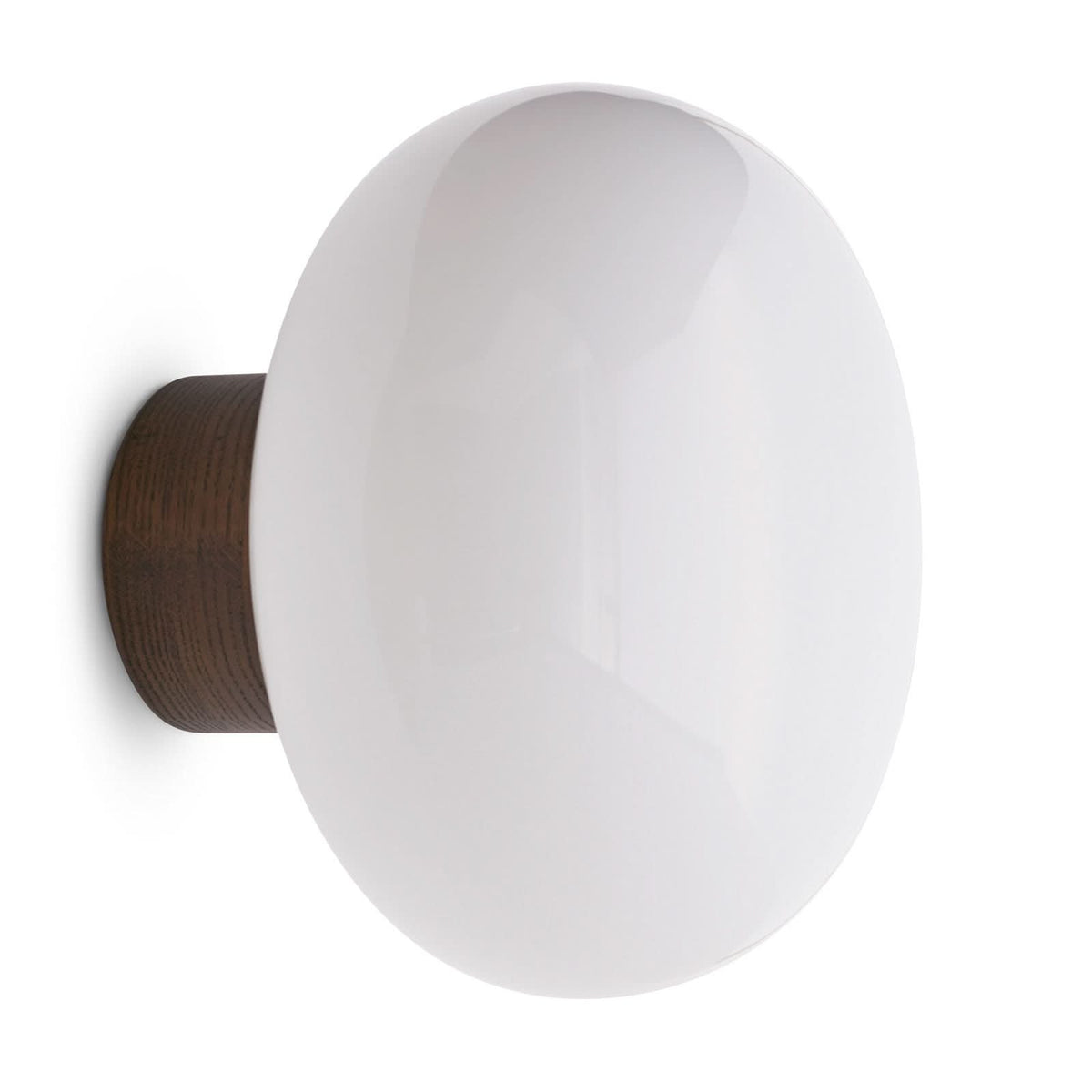 Applique murale Karl-Johan en verre, marron et blanc, Ø 23 cm