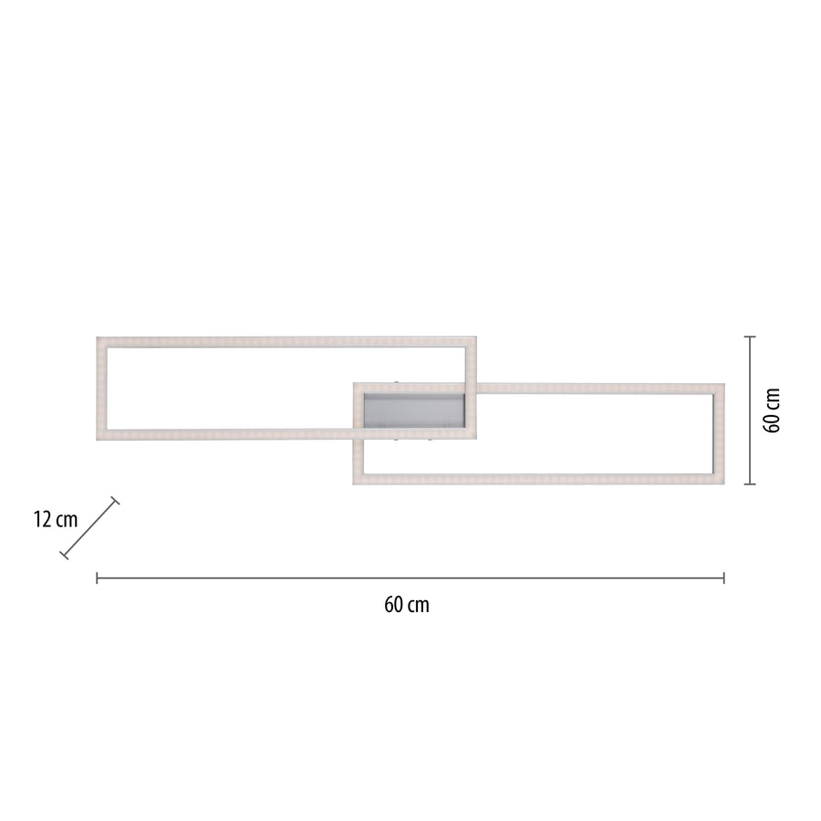 Plafonnier Lolasmart-Maxi acier, L 26 cm