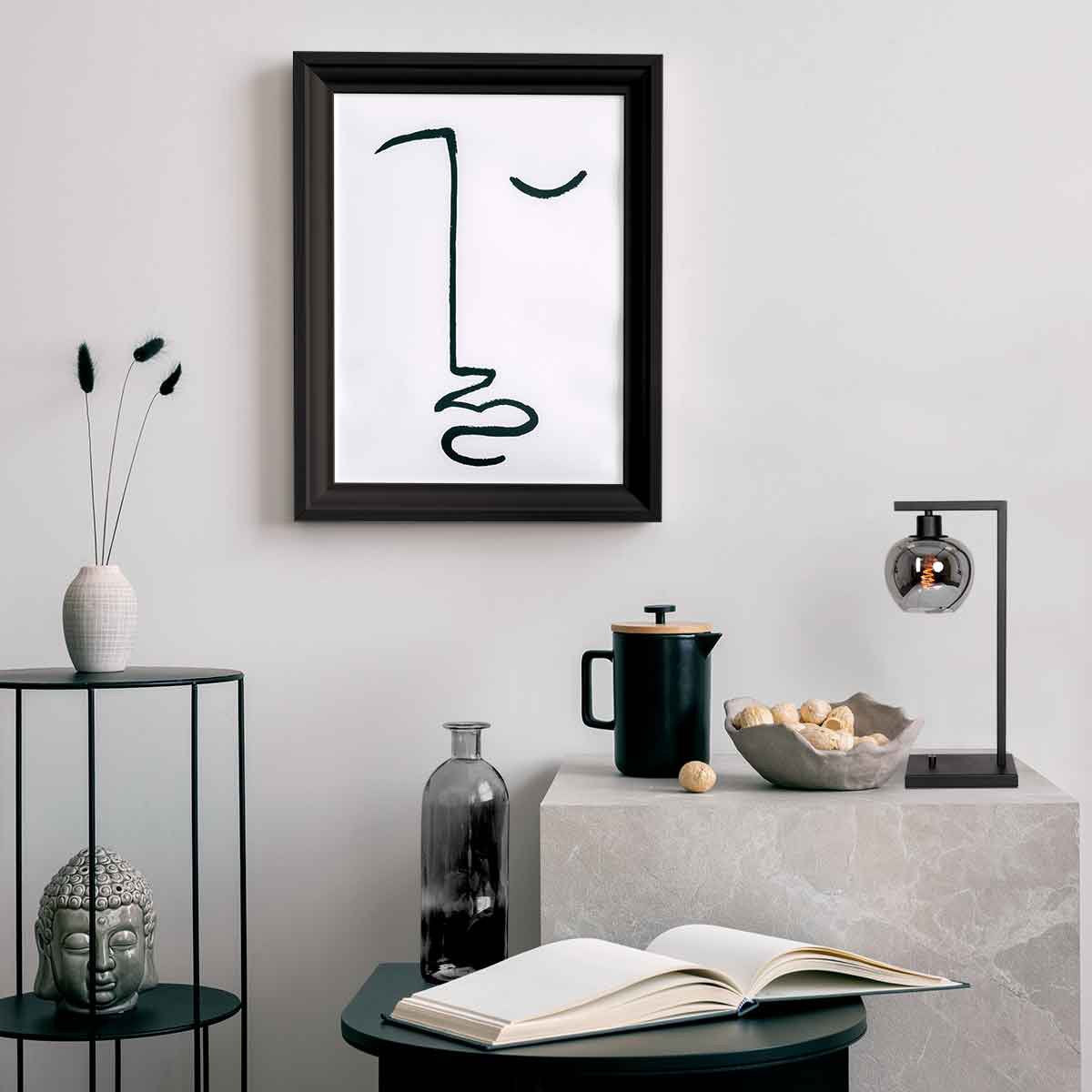Lampe à poser Lotus noir