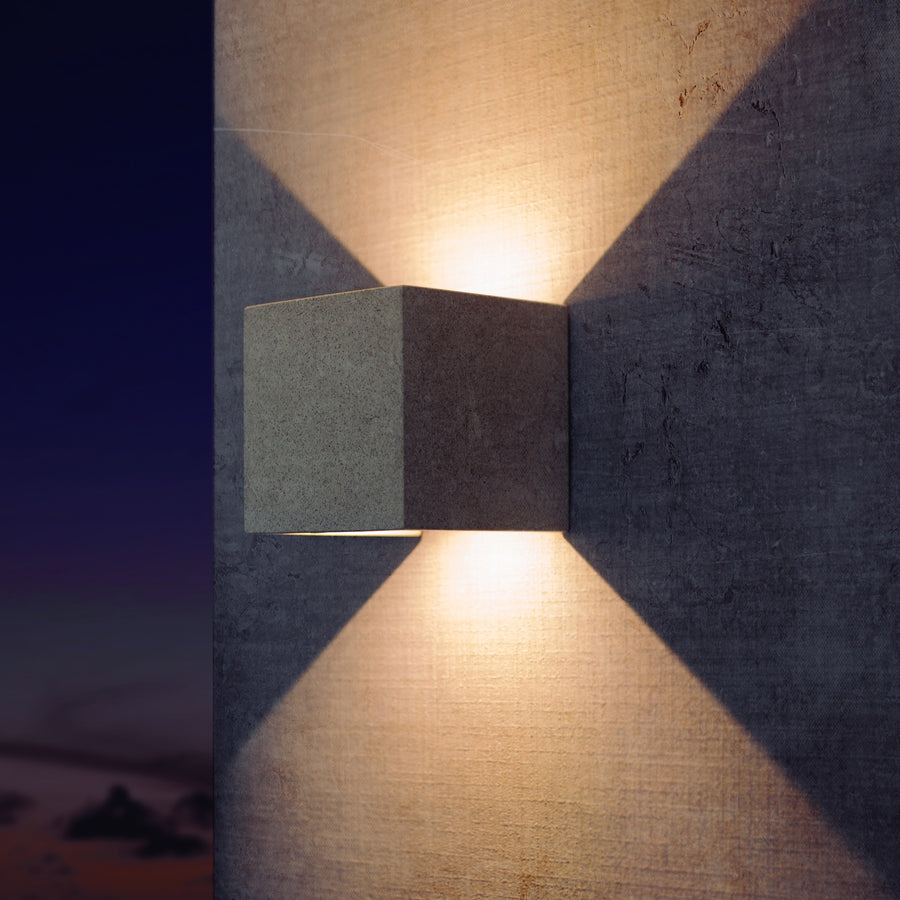 Applique extérieure LED Taos, béton, IP65