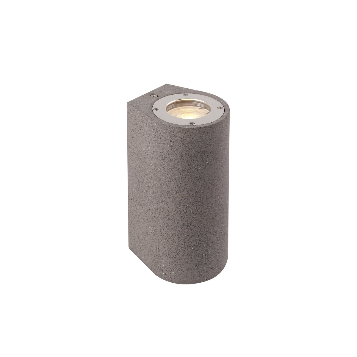 Applique extérieure Levi 2 lumières, béton, IP65, L 8,4 cm