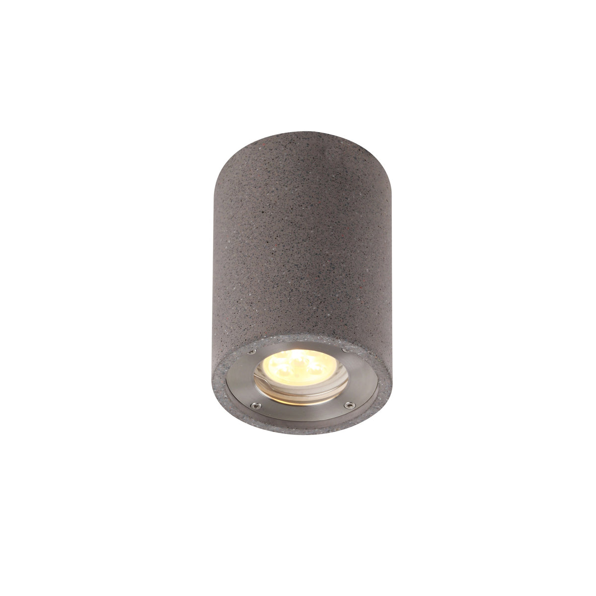 Plafonnier extérieur Levi, béton, IP65, Ø 9 cm