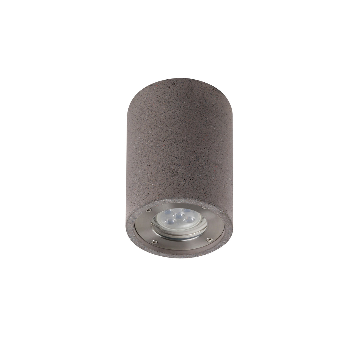 Plafonnier extérieur Levi, béton, IP65, Ø 9 cm