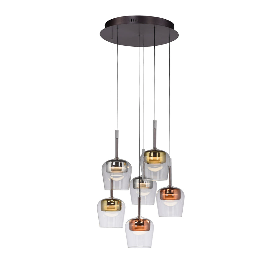 Suspension Q-Kon multicolore, verre, L 50 cm
