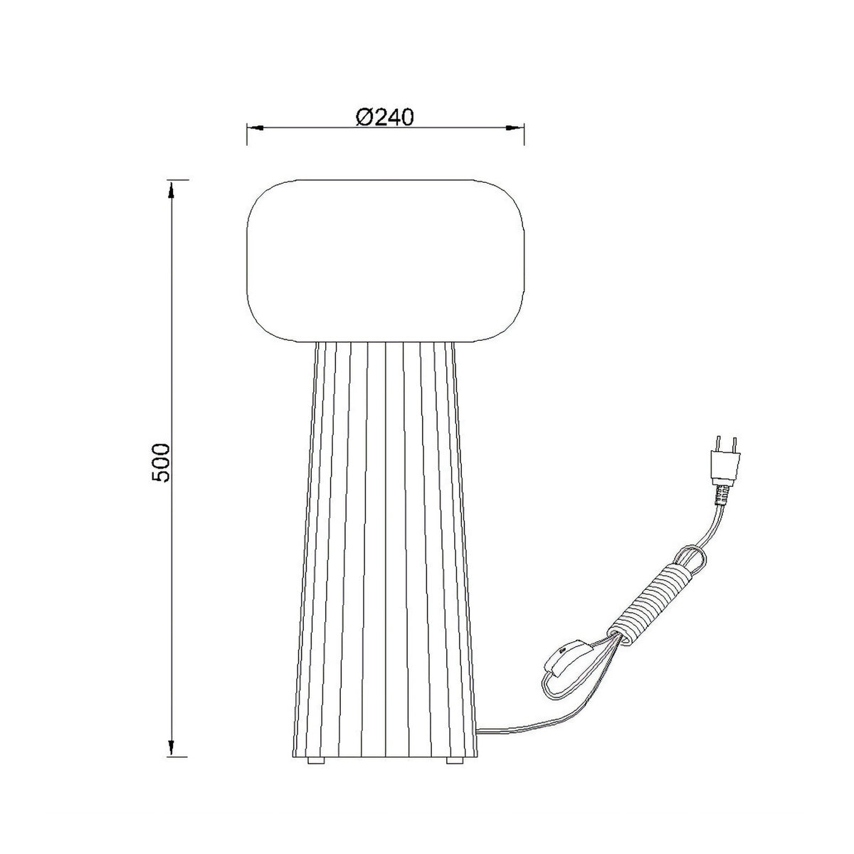 Lampe à poser Faro, verre