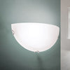 Applique murale Agada en verre, blanc et chromé, hauteur 15 cm